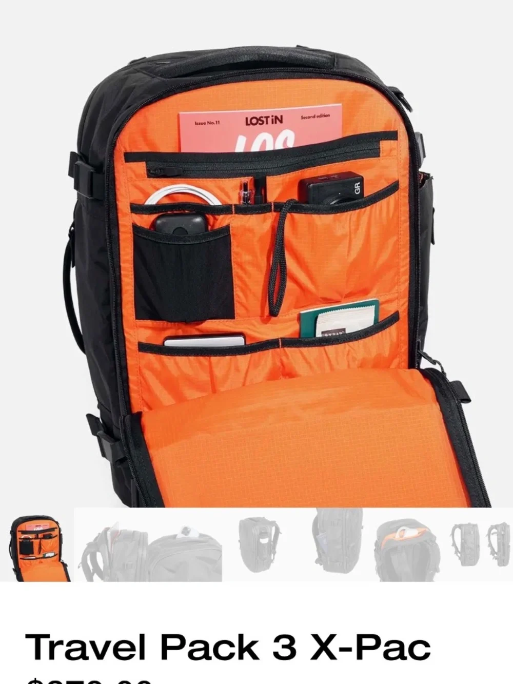 Aer Travel Pack 3 X-Pac 35 Liters. Black Color